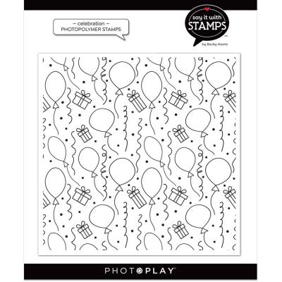 PhotoPlay Say It With Stamps Clear Stamp - Celebration Background